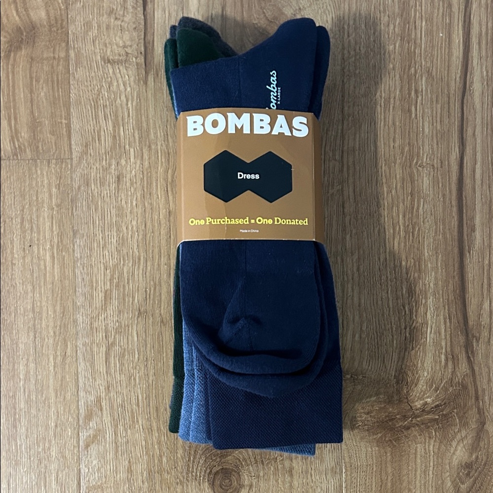 Bombas Men's Dress Socks - Navy and Dark Green